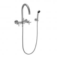 California Faucets 1006-XX.18-PC - Contemporary Wall Mount Tub Filler