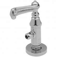 California Faucets 9001-30X-RBZ - Deluxe Angle Stop With Flange And Decorative Handle