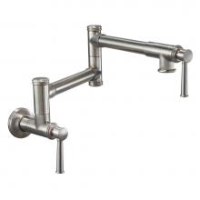 California Faucets K10-201-48X-PC - Pot Filler - Dual Handle Wall Mount - Traditional