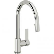 California Faucets K01-102-FB-PC - Pull-Down Kitchen Faucet with Concealed Button Sprayer - Blade Handle