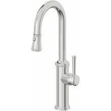 California Faucets K10-101-48-PC - Pull-Down Prep/Bar Faucet with Button Sprayer