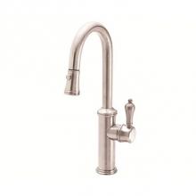 California Faucets K10-101-55-PC - Pull-Down Prep/Bar Faucet with Squeeze or Button Sprayer