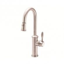 California Faucets K10-101-64-PC - Pull-Down Prep/Bar Faucet with Squeeze or Button Sprayer