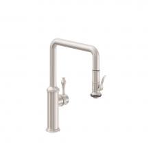 California Faucets K10-103SQ-42-PC - Pull-Down Kitchen Faucet with Squeeze Handle Sprayer - Quad Spout