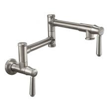 California Faucets K10-200-33-PC - Pot Filler - Dual Handle Wall Mount - Traditional