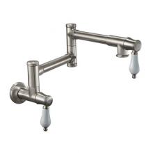 California Faucets K10-200-40-PC - Pot Filler - Dual Handle Wall Mount - Traditional