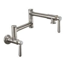 California Faucets K10-201-33-PC - Pot Filler - Dual Handle Wall Mount - Traditional
