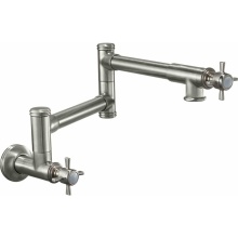 California Faucets K10-201-34-PC - Pot Filler - Dual Handle Wall Mount - Traditional