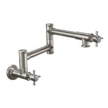 California Faucets K10-201-34-PC - Pot Filler - Dual Handle Wall Mount - Traditional