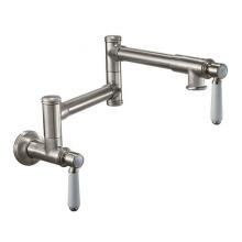 California Faucets K10-201-35-PC - Pot Filler - Dual Handle Wall Mount - Traditional