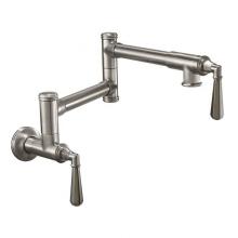 California Faucets K10-201-46-PC - Pot Filler - Dual Handle Wall Mount - Traditional