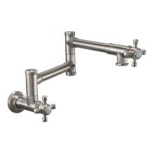 California Faucets K10-201-47-PC - Pot Filler - Dual Handle Wall Mount - Traditional