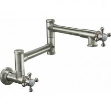 California Faucets K10-201-60-PC - Pot Filler - Dual Handle Wall Mount - Traditional