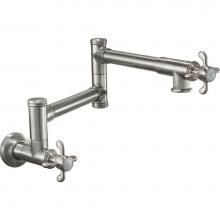 California Faucets K10-201-61XD-PC - Pot Filler - Dual Handle Wall Mount - Traditional
