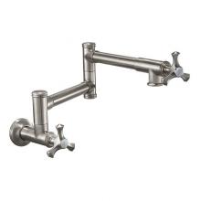 California Faucets K10-201-64-PC - Pot Filler - Dual Handle Wall Mount - Traditional