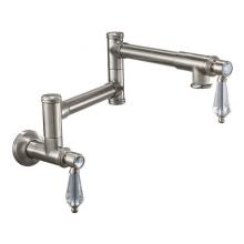 California Faucets K10-201-69-PC - Pot Filler - Dual Handle Wall Mount - Traditional