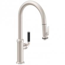 California Faucets K30-100SQ-FL-PC - Pull-Down Kitchen Faucet with Squeeze Sprayer  - High Arc Spout