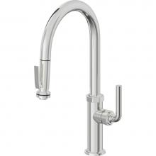 California Faucets K30-100SQ-SL-PC - Pull-Down Kitchen Faucet with Squeeze Sprayer  - High Arc Spout