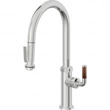 California Faucets K30-100SQ-TL-PC - Pull-Down Kitchen Faucet with Squeeze Sprayer - High Arc Spout