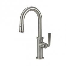 California Faucets K30-101-FL-PC - Pull-Down Prep/Bar Faucet with Button Sprayer