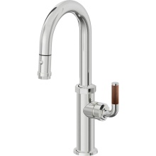 California Faucets K30-101-TL-PC - Pull-Down Prep/Bar Faucet with Button Sprayer