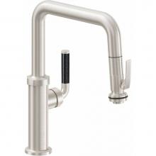 California Faucets K30-103SQ-FL-PC - Pull-Down Kitchen Faucet with Squeeze Sprayer  - Quad Spout