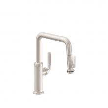California Faucets K30-103SQ-KL-RBZ - Pull-Down Kitchen Faucet with Squeeze Handle Sprayer - Quad Spout