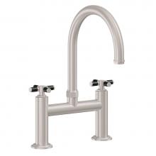 California Faucets K30-120-FX-PC - Bridge Kitchen Faucet - Arc Spout