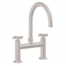 California Faucets K30-120-KX-PC - Bridge Kitchen Faucet - Arc Spout