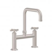 California Faucets K30-123-KX-PC - Bridge Kitchen Faucet - Quad Spout