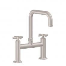 California Faucets K30-123-SX-PC - Bridge Kitchen Faucet - Quad Spout