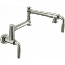 California Faucets K30-200-KL-PC - Pot Filler - Dual Handle Wall Mount - Industrial