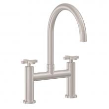 California Faucets K51-120-45X-PC - Bridge Kitchen Faucet - Arc Spout