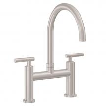 California Faucets K51-120-66-PC - Bridge Kitchen Faucet - Arc Spout