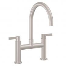 California Faucets K51-120-E3-PC - Bridge Kitchen Faucet - Arc Spout