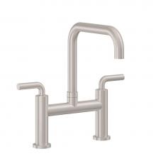 California Faucets K51-123-74-PC - Bridge Kitchen Faucet - Quad Spout