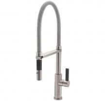 California Faucets K50-150SQ-BSST-PC - Culinary Pull-Out Kitchen Faucet with Squeeze Sprayer