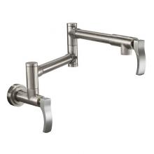 California Faucets K51-201-44-PC - Pot Filler - Dual Handle Wall Mount - Contemporary