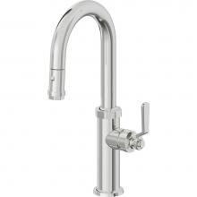 California Faucets K81-101-BL-PC - Pull-Down Prep/Bar Faucet with Button Sprayer