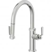 California Faucets K81-102SQ-BL-PC - Pull-Down Kitchen Faucet with Squeeze Sprayer  - Low Arc Spout