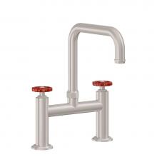 California Faucets K81-123-RWH-PC - Bridge Kitchen Faucet - Quad Spout