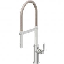 California Faucets K81-150-BL-PC - Culinary Pull-Out Kitchen Faucet with Button Sprayer