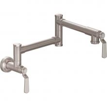 California Faucets K81-200-BL-PC - Pot Filler - Dual Handle Wall Mount - Industrial