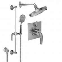 California Faucets KT03-30K.25-PC - Descanso StyleTherm® 1/2'' Thermostatic Shower System with Handshower Slide Bar