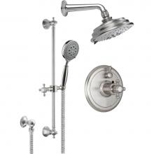 California Faucets KT03-47.18-PC - Monterey StyleTherm® 1/2'' Thermostatic Shower System with Handshower Slide Bar
