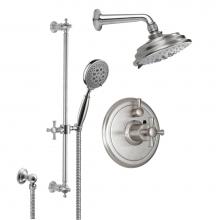 California Faucets KT03-48X.18-PC - Miramar Styletherm 1/2'' Thermostatic Shower System with Handshower Slide Bar