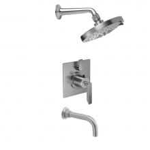 California Faucets KT04-45.25-PC - Rincon Bay StyleTherm® 1/2'' Thermostatic Shower System with Showerhead and Tub Spo