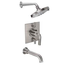California Faucets KT05-30K.25-RBZ - Descanso Styletherm 1/2'' Thermostatic Shower System with Shower Head and Tub Spout