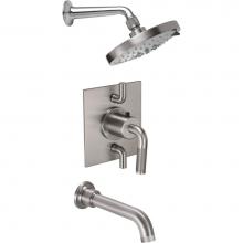 California Faucets KT05-30K.18-PC - Descanso StyleTherm® 1/2'' Thermostatic Shower System with Showerhead and Tub Spout