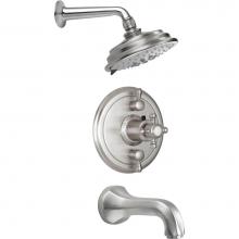 California Faucets KT05-47.20-PC - Monterey StyleTherm® 1/2'' Thermostatic Shower System with Showerhead and Tub Spout